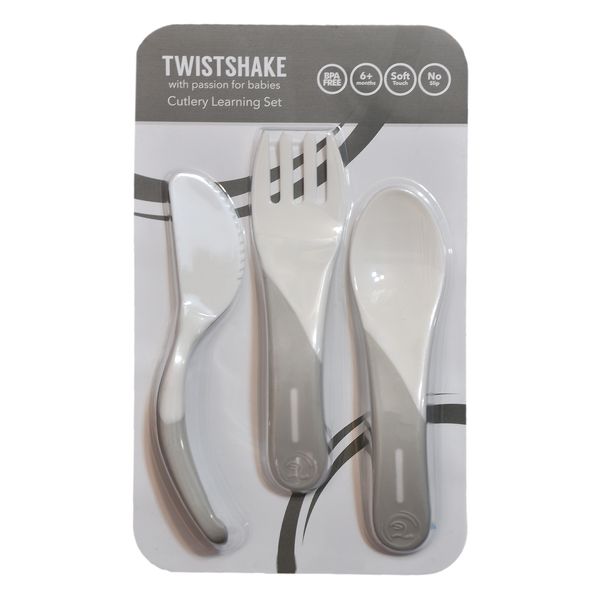 ست قاشق و چنگال و کارد کودک تویست شیک مدل Ts122070