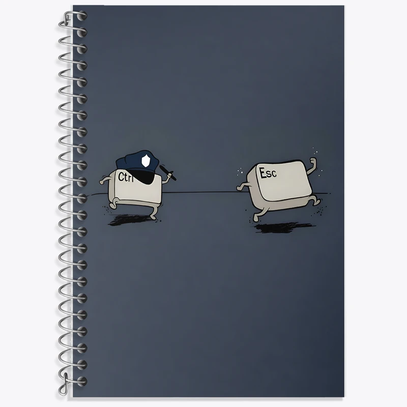 دفتر لغت 50 برگ خندالو طرح Ctrl+Esc کد N4312