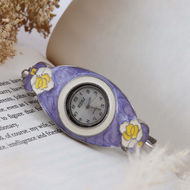 ساعت مچی عقربه ای دخترانه مدل استیل طرح فانتزی گد WHW_407