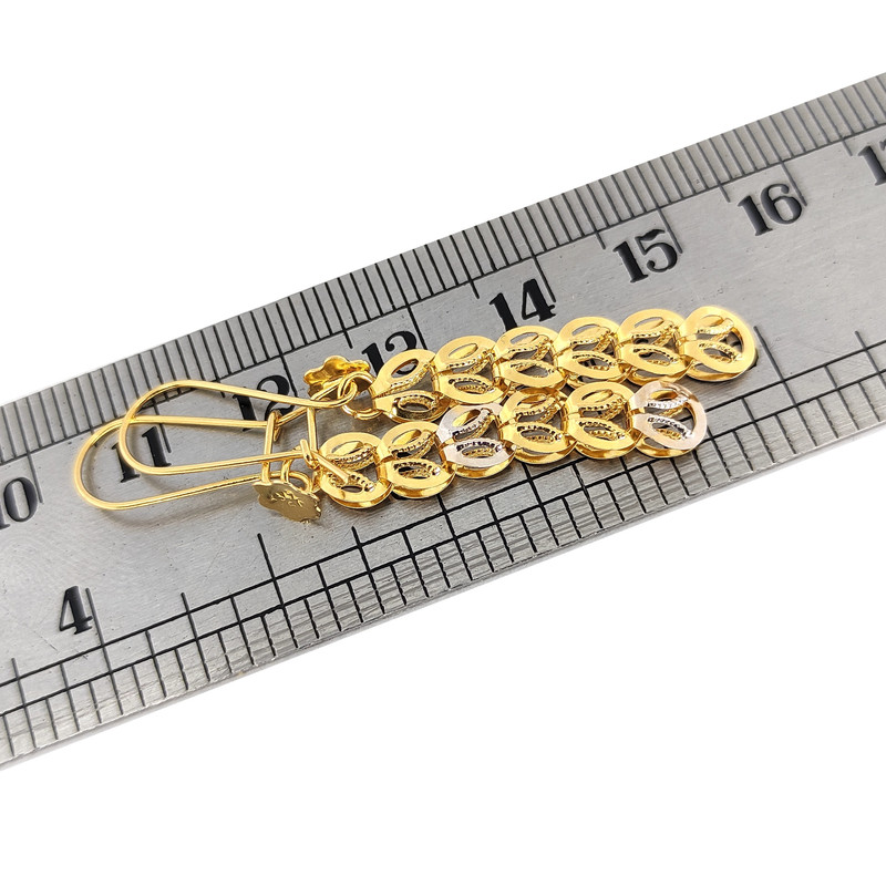 گوشواره طلا 18 عیار زنانه طلا و جواهرسازی افرا مدل لیزری 133