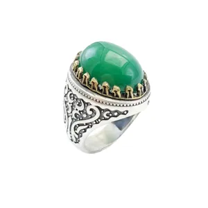 انگشتر نقره مردانه مدل عقیق کد 56112