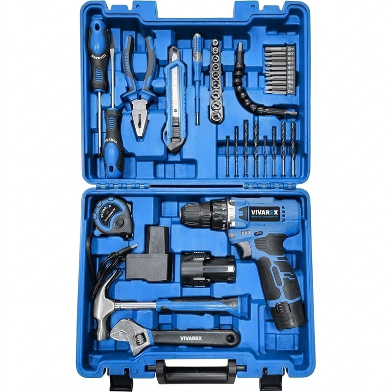 پیچگوشتی شارژی 12ولت ویوارکس مدل VR1240-CDK بسته 40 عددی 