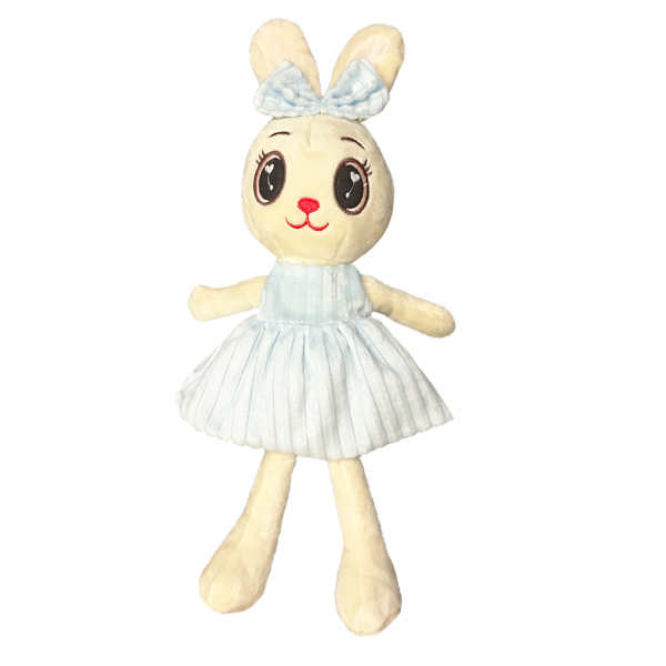 نقد و بررسی عروسک طرح خرگوش لباس رنگی ارتفاع 40 سانتی متر توسط خریداران