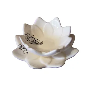 ست پیش دستی و پیاله طرح نیلوفر کد 22