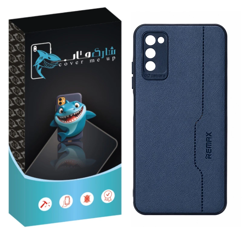 کاور شارک قاب مدل چرم RMX مناسب برای گوشی موبایل سامسونگ Galaxy A03s / A02s