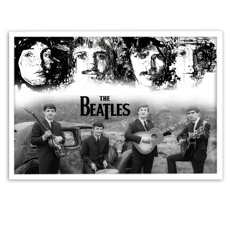 تابلو بکلیت طرح گروه بیتلز The Beatles مدل W-s142