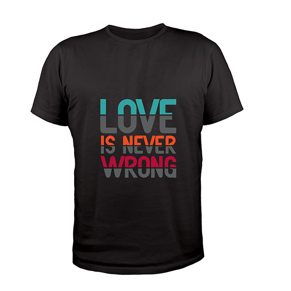تی شرت آستین کوتاه مردانه مدل عشق اشتباه نیست 
