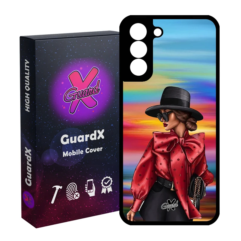 کاور گارد ایکس طرح Girl مدل Glass10086 مناسب برای گوشی موبایل سامسونگ Galaxy S21 FE