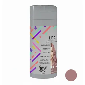 شامپو رنگ مو لئو شماره 835 رنگ صورتی دودی حجم 150 میلی لیتر