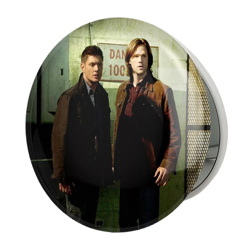 آینه جیبی خندالو طرح سم و دین وینچستر سریال سوپرنچرال Supernatural مدل تاشو کد 24516 