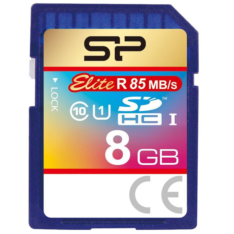 کارت حافظه SD  سیلیکون پاور  مدل Elite کلاس10 استاندارد سرعت 40MBps ظرفیت 8 گیگابایت