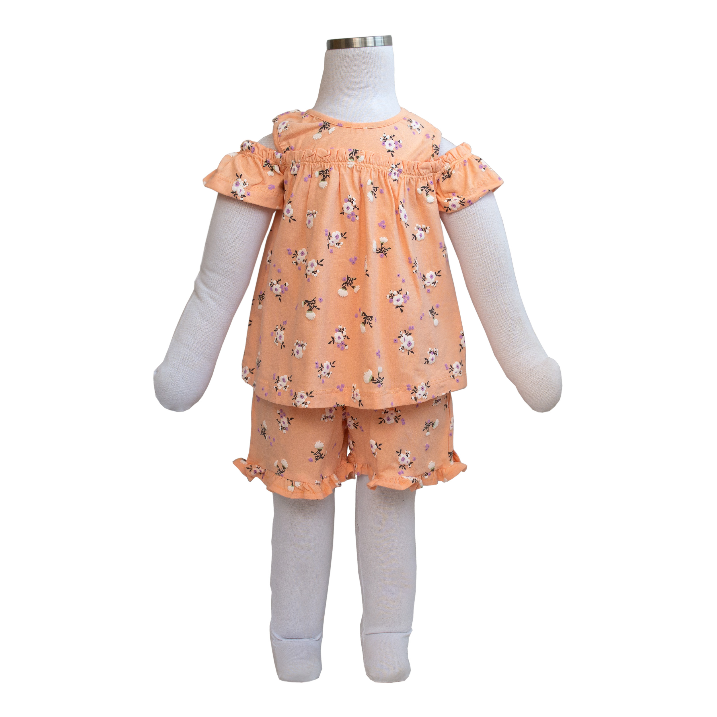 ست تونیک و شلوارک دخترانه مدل PONTIK DESENLI