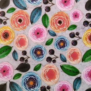 کاغذ کادو طرح گل سایز 50*80 سانتی متر مجموعه 5 عددی