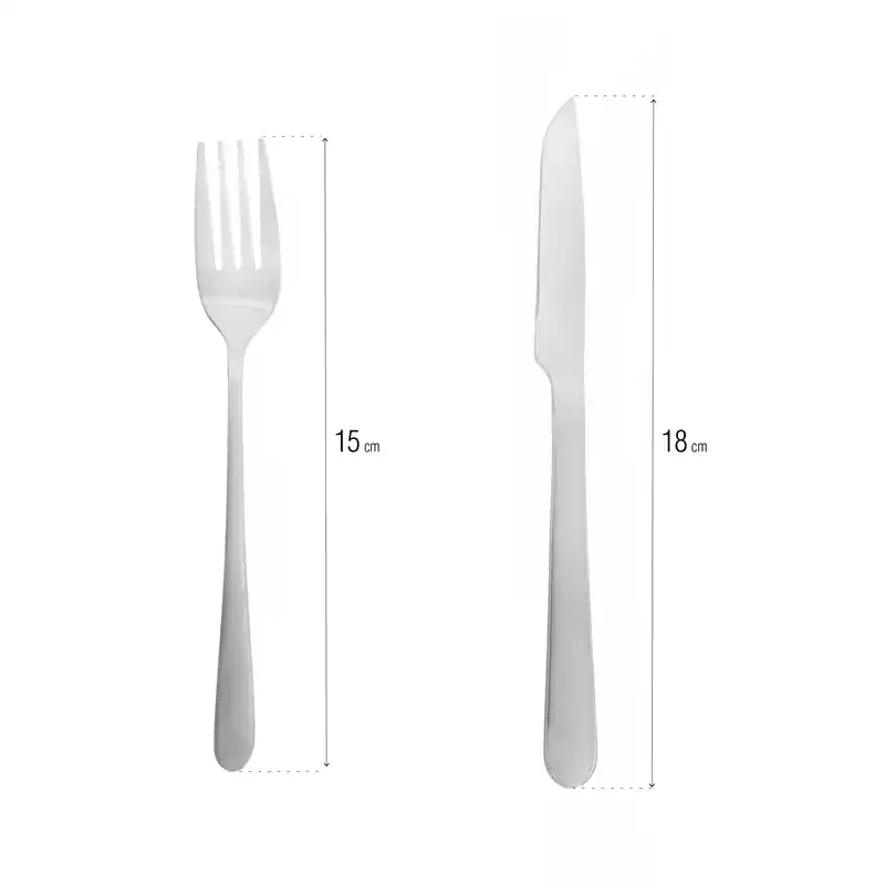 کارد و چنگال مدل UNQ-18/10 بسته 12 عددی