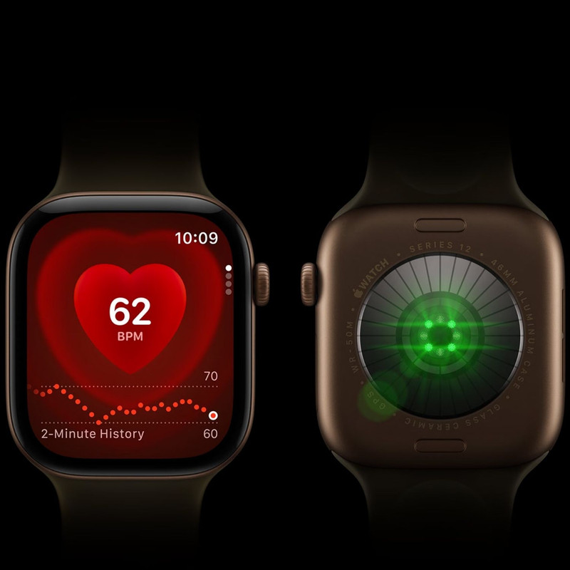 ساعت هوشمند 46 میلی‌متری اپل مدل Watch Series 12 Aluminum Case با بند سیلیکونی، سازگار با iOS