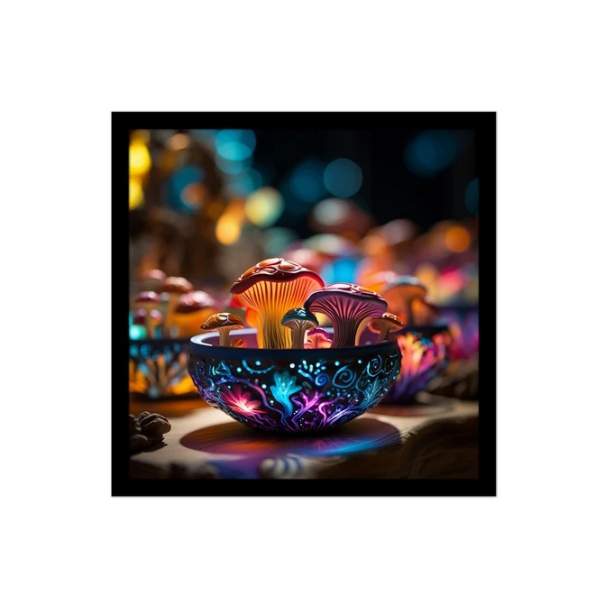 تابلو نوری بکلیت طرح گرافیکی قارچ مدل B-MID-15732