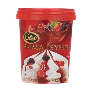 بستنی پریما سمفونی وانیل و مخلوط توت‌ها میهن - 350 گرم