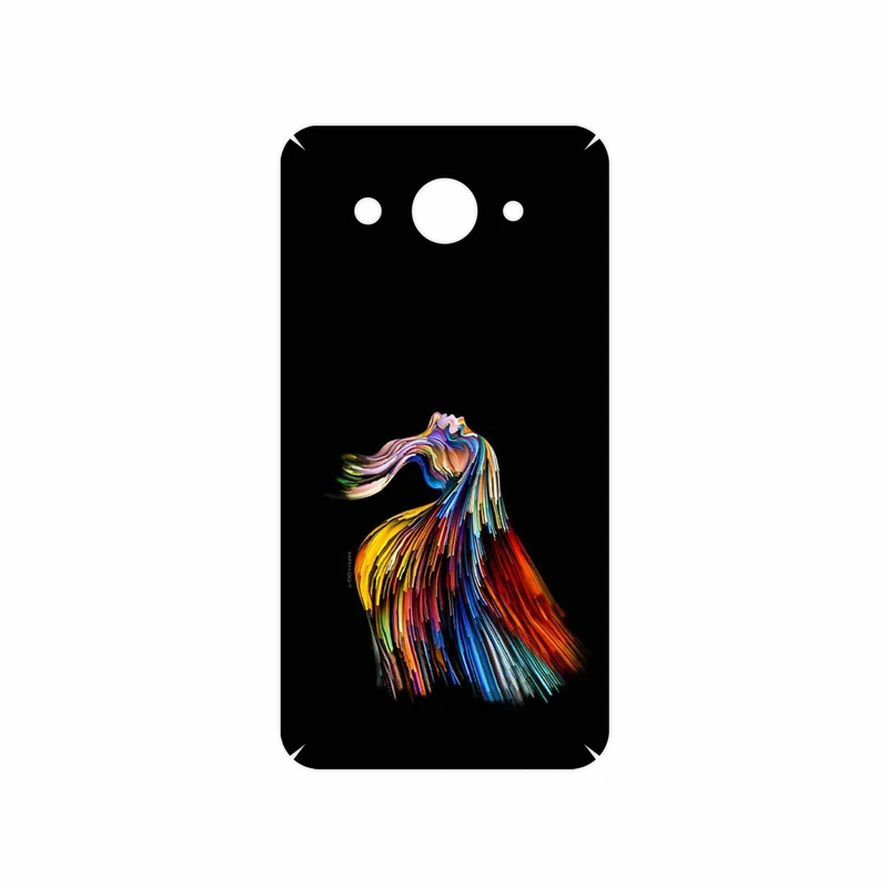 برچسب پوششی ماهوت مدل Rainbow Hair Digital Art مناسب برای گوشی موبایل هوآوی Y3 2018