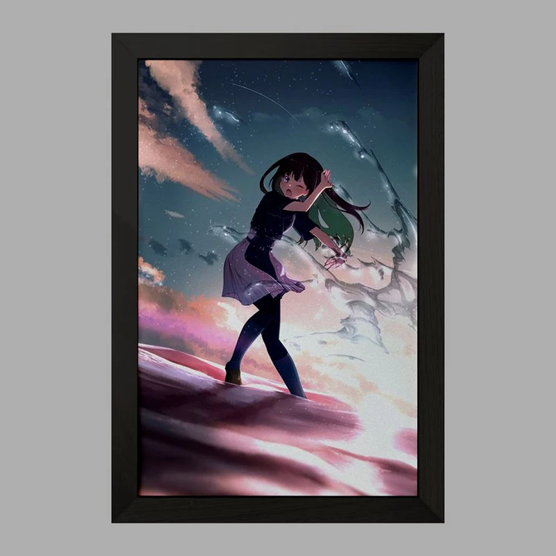 تابلو خندالو مدل چیساتو و تاکینا انیمه لیکوریس ریکویل Lycoris Recoil  کد 23022