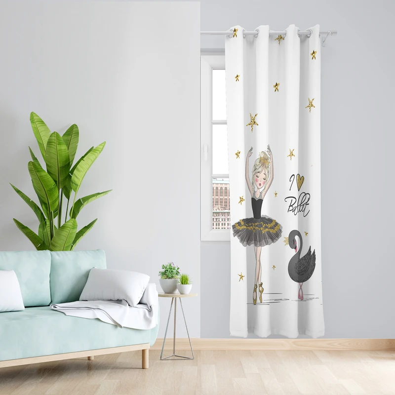  پرده طرح کودک مدل مخمل پانچی کد L 1132 Z سایز 140x200 سانتی متر
