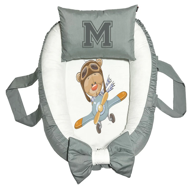 تشک غلت گیر نوزاد پاد آفرین مدل خرس طرح حرف M