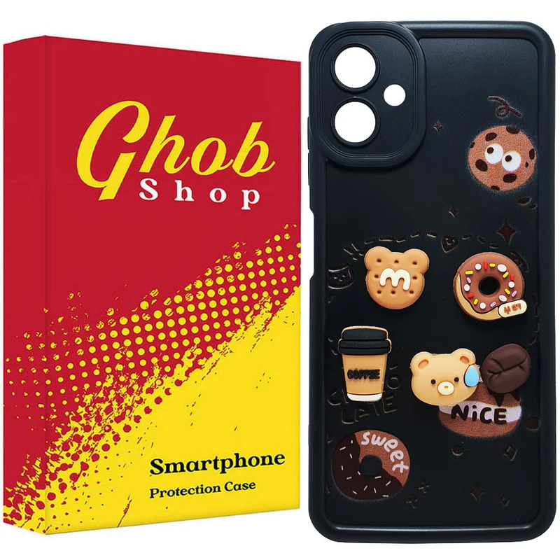 کاور قاب شاپ مدل سولید خرسی طرح Nice مناسب برای گوشی موبایل سامسونگ Galaxy A06 / A06 5G