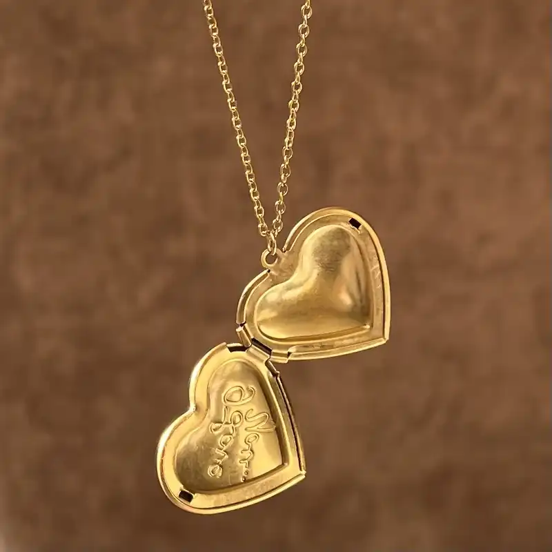 گردنبند زنانه مدل قاب عکس جادویی طرح لاکت قلب 444