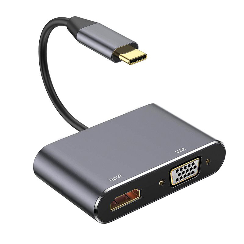 مبدل USB-C به HDMI+VGA کی نت مدل K-COUC30HV