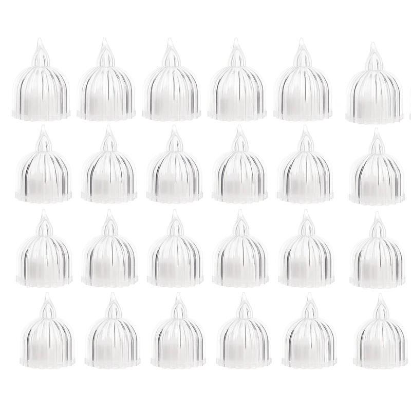 شمع ال ای دی مدل  کریستالی شفاف طرح SUN مجموعه 24 عددی