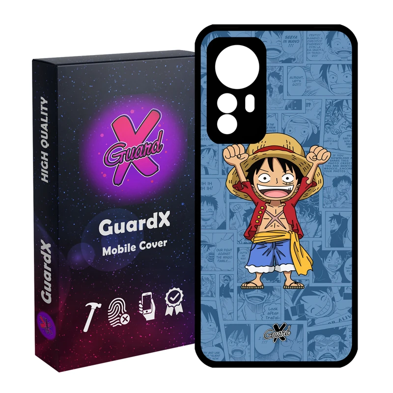 کاور گارد ایکس طرح One Piece Luffy Anime مدل Glass10464 مناسب برای گوشی موبایل شیائومی Redmi Note 12S