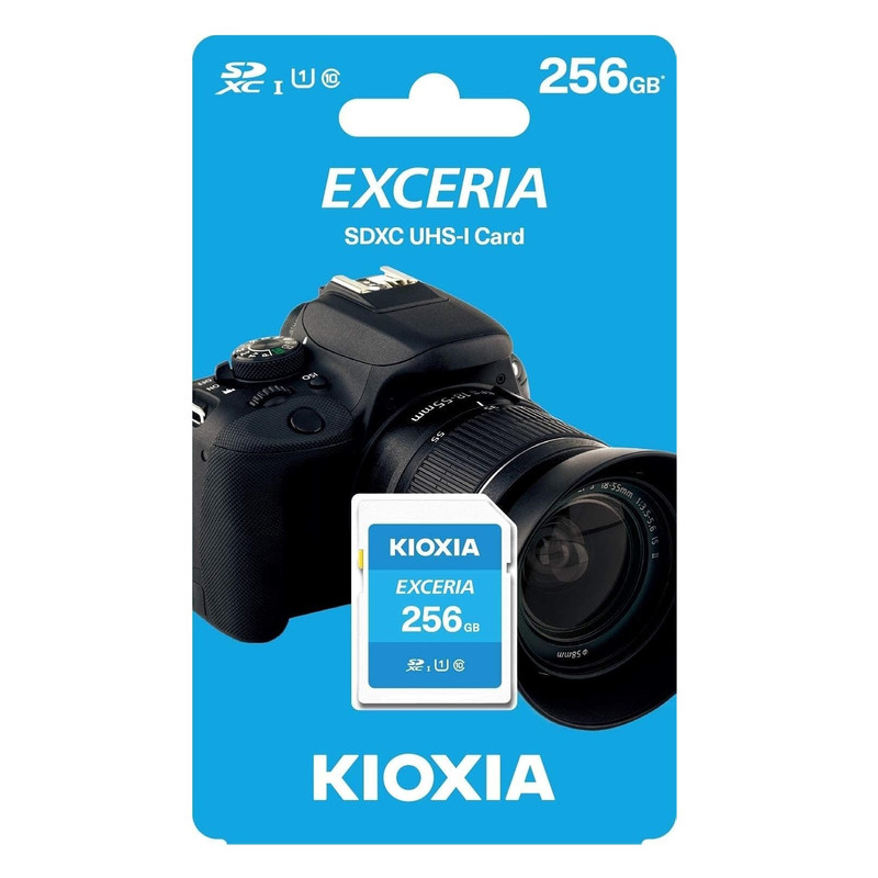کارت حافظه SDXC کیوکسیا مدلEXCERIA کلاس10 استانداردUHS-1 سرعت100MBps ظرفیت 256 گیگابایت