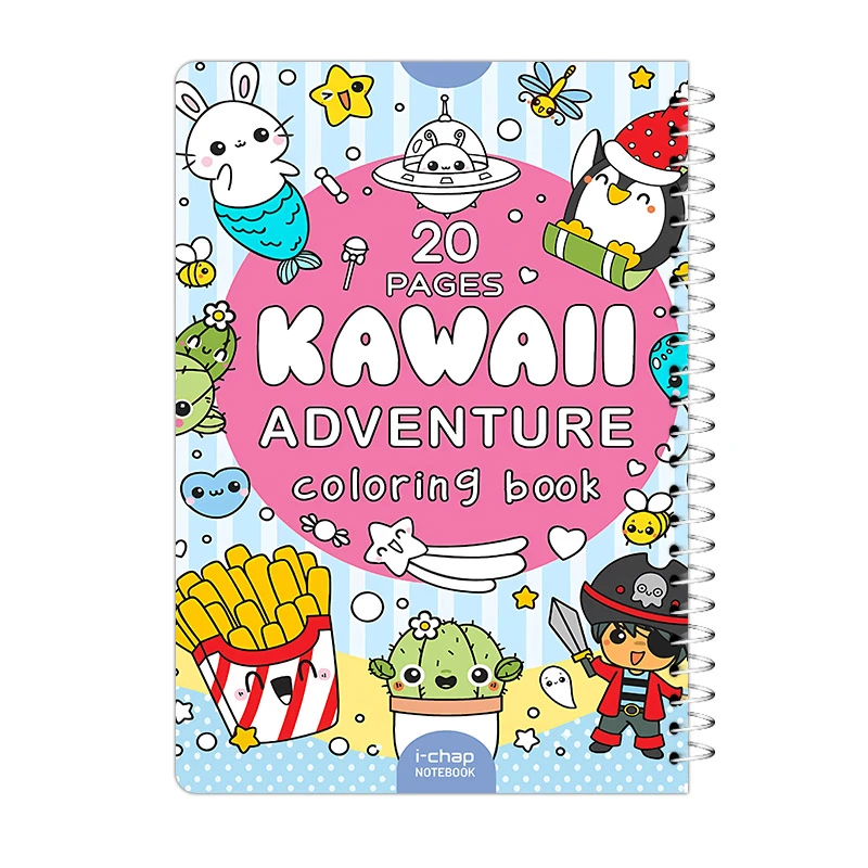 دفتر رنگ آمیزی 20 برگ آی چاپ مدل کاوایی طرح ماجراجو کد 631