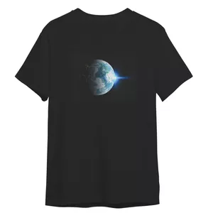 تی شرت آستین کوتاه مردانه مدل کره زمین کد 519 رنگ مشکی