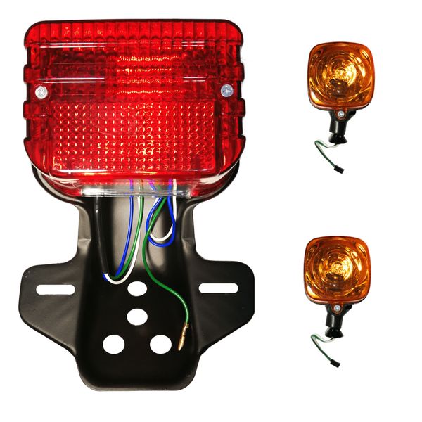 چراغ خطر موتورسیکلت مدل فلزی مناسب برای هوندا  به همراه 2 عدد چراغ راهنما