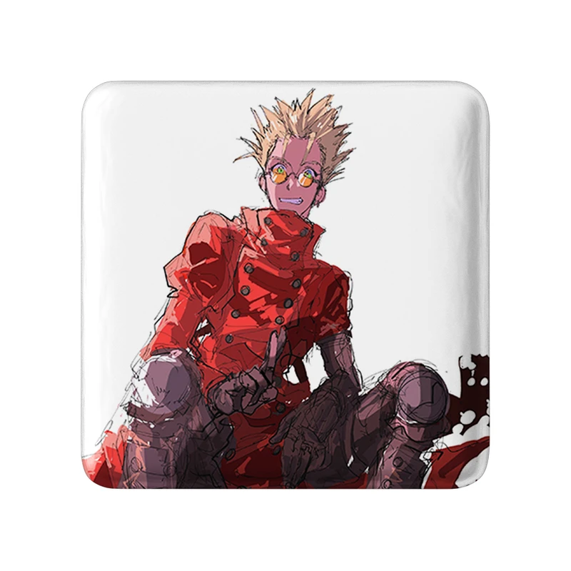 مگنت خندالو طرح وش انیمه تریگان (Trigun) مدل مربعی کد 36229