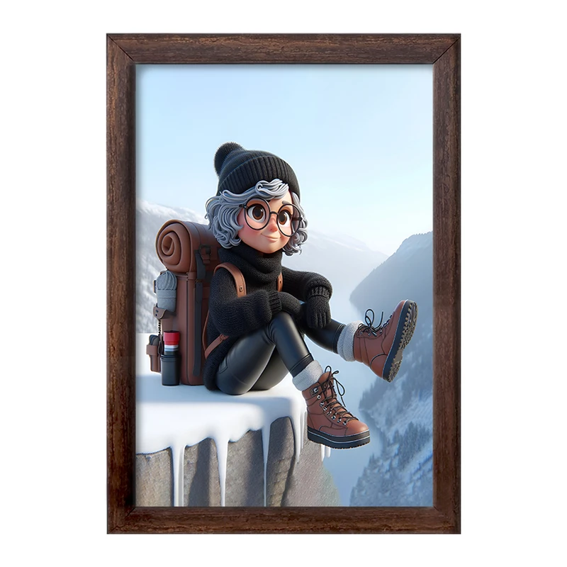 تابلو خندالو طرح دخترا کوهنورد کد F5793