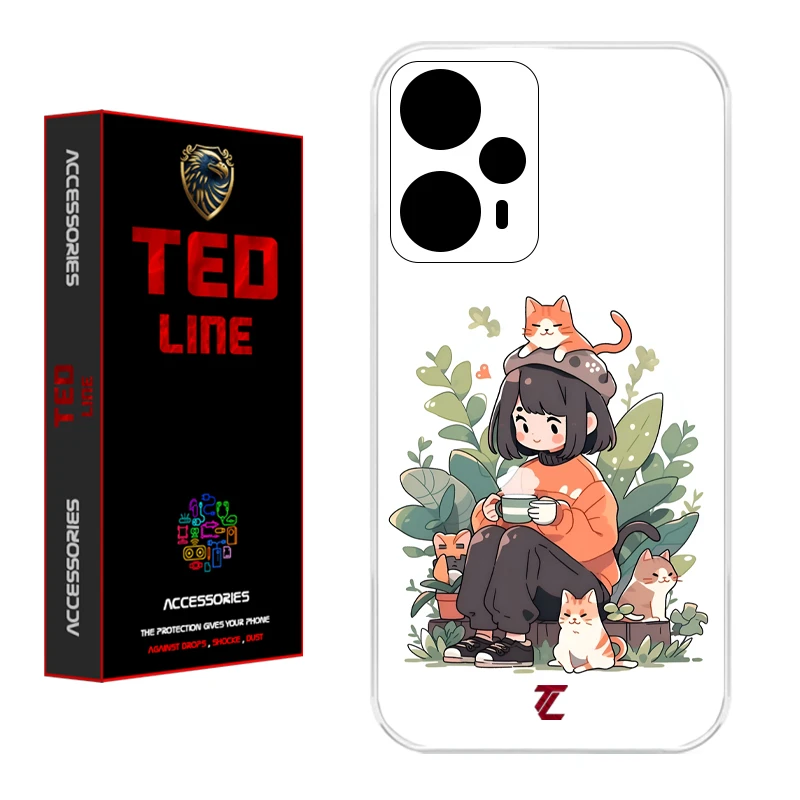 کاور تدلاین طرح گربه کد 1181 مناسب برای گوشی موبایل شیائومی Poco F5