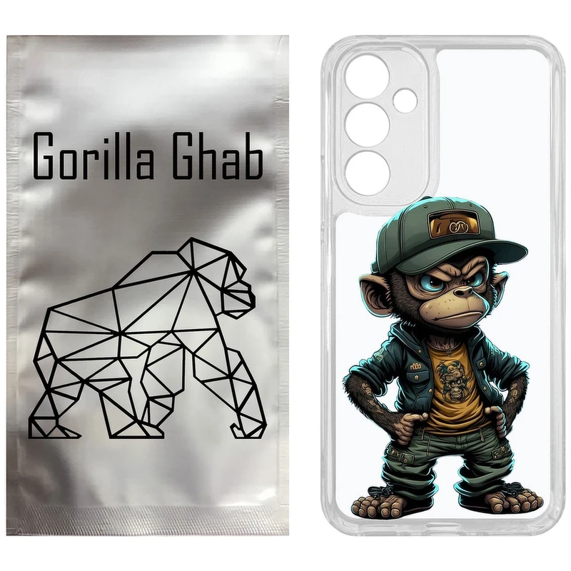 کاور گوریلا قاب مدل CLG کد 37 طرح Monkey مناسب برای گوشی موبایل سامسونگ Galaxy A54
