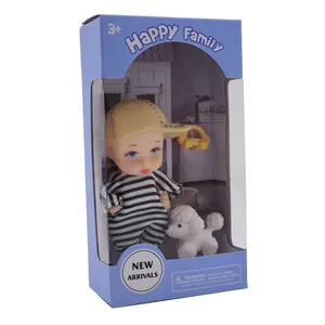 عروسک ناب سل مدل پسر بچه کلاه دار سگ ارتفاع 8 سانتی متر مجموعه 3 عددی
