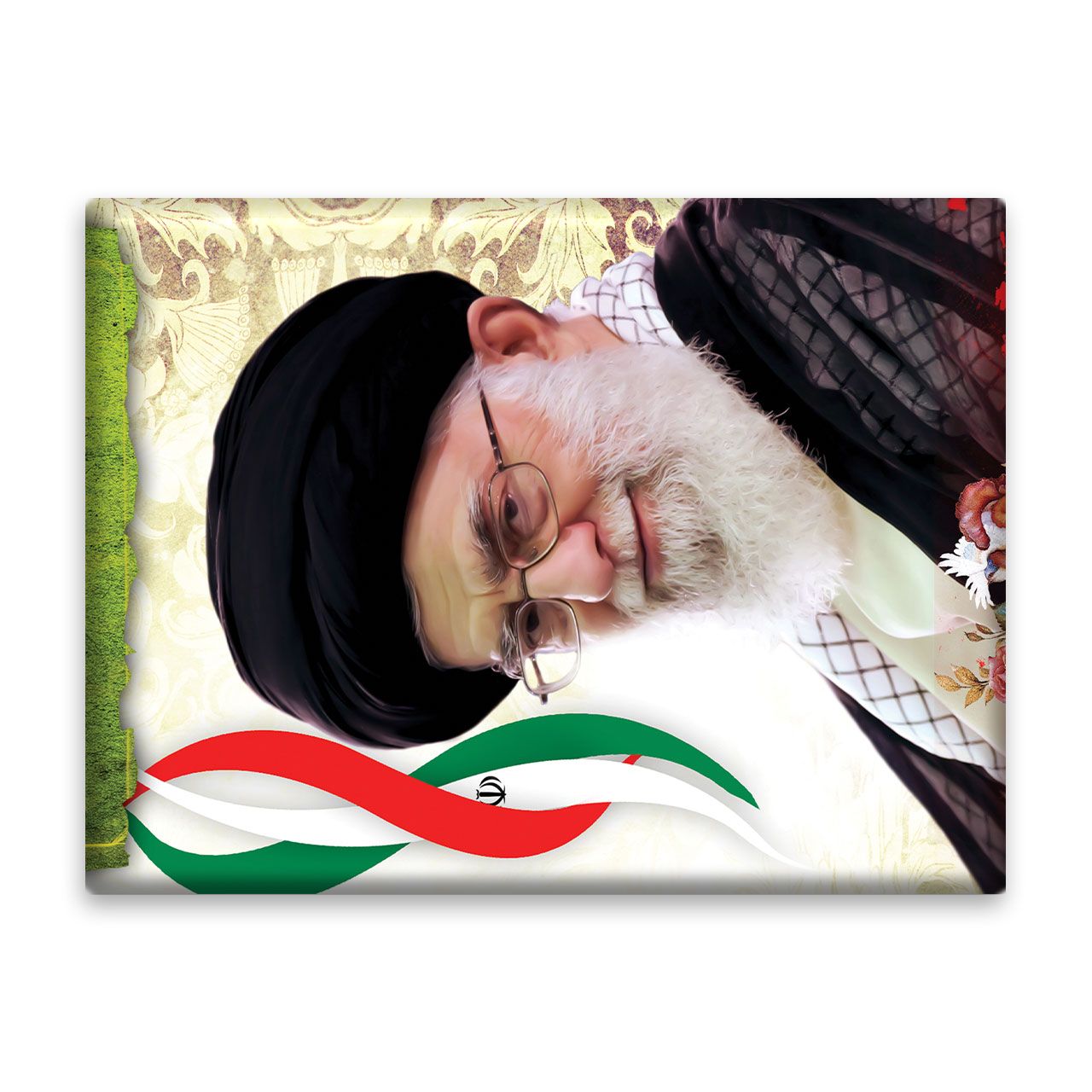 کاشی اطلس آبی طرح سید علی خامنه ای  مدل T5304