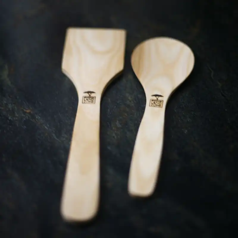 ست قاشق و کفگیر چوبی وودلندزون مدل میگل