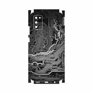 MAHOOT Black Printed Circuit Board-FullSkin Cover Sticker for Samsung Galaxy A02S