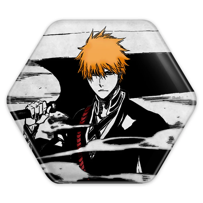 پیکسل خندالو طرح ایچیگو انیمه بلیچ Bleach مدل شش ضلعی کد 12029