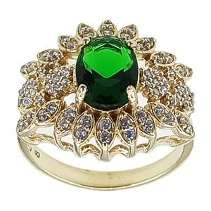 انگشتر زنانه سلین کالا مدل زمرد کد ce-As130