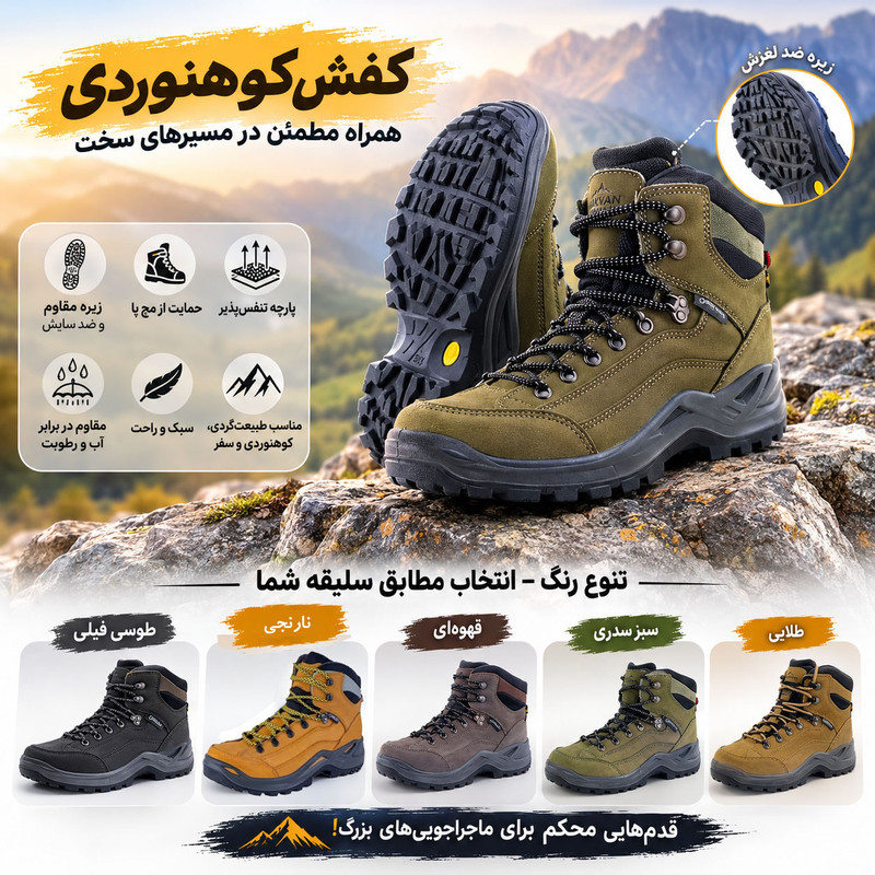 کفش کوهنوردی مردانه مکوان مدل uranus