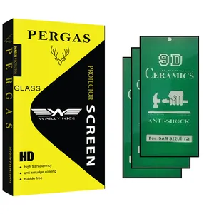 Waily Nice Pergas Glass Ceramics Screen Protector For Samsung Galaxy S22 Ultra 5G Pack Of 3