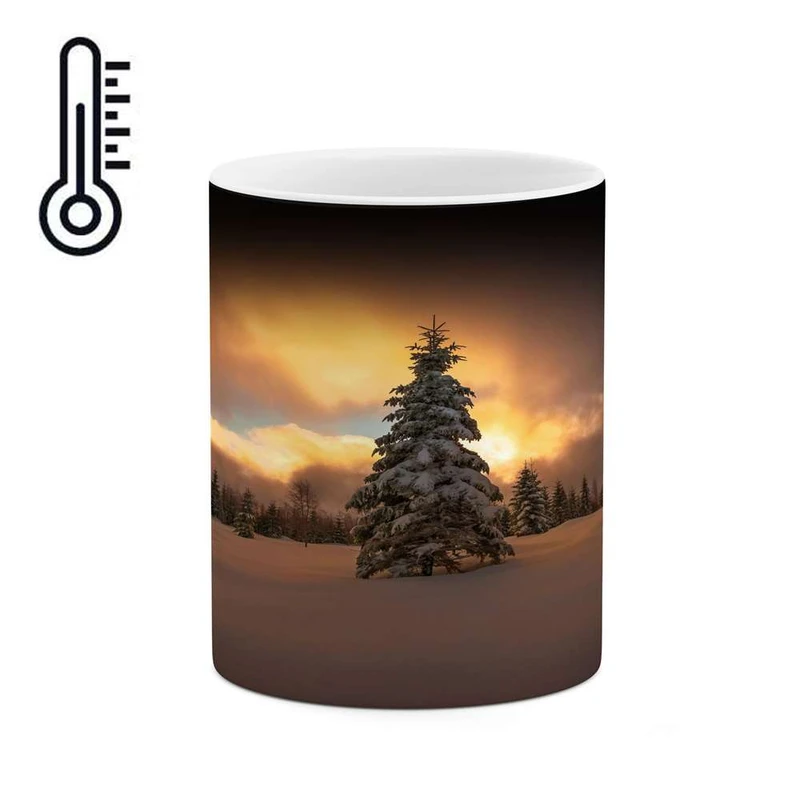 ماگ حرارتی کاکتی مدل منظره برفی کد mgh14848