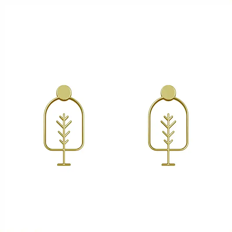 گوشواره طلا 18 عیار زنانه مدوپد مدل درخت کد GA1-15769