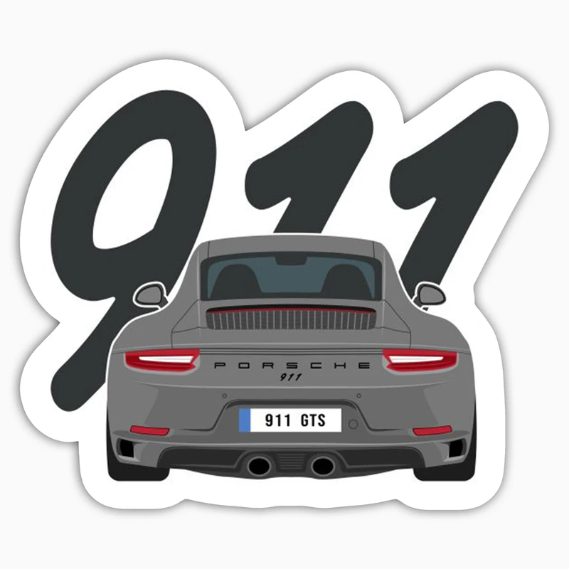استیکر لپ تاپ و موبایل بووم طرح ماشین مدل Porsche 911 GTS کد AG6