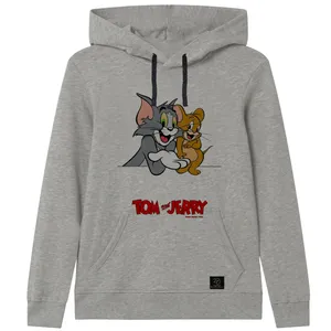 هودی پسرانه 27 مدل تام و جری کد W16 رنگ طوسی